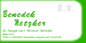 benedek metzker business card